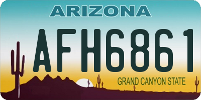 AZ license plate AFH6861