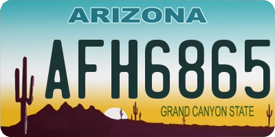 AZ license plate AFH6865
