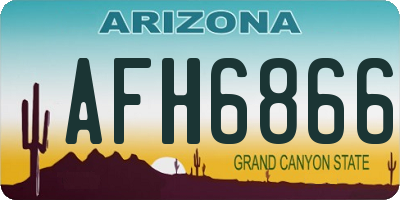 AZ license plate AFH6866