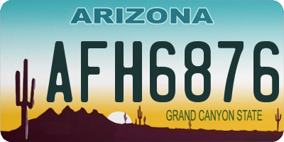 AZ license plate AFH6876