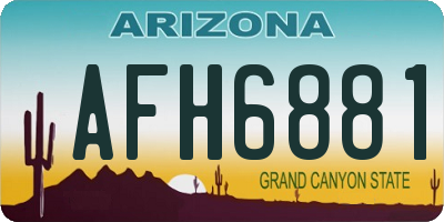 AZ license plate AFH6881