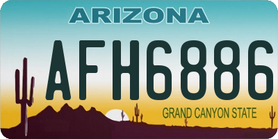 AZ license plate AFH6886