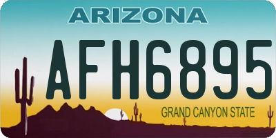 AZ license plate AFH6895
