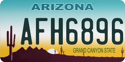 AZ license plate AFH6896