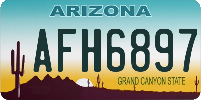 AZ license plate AFH6897