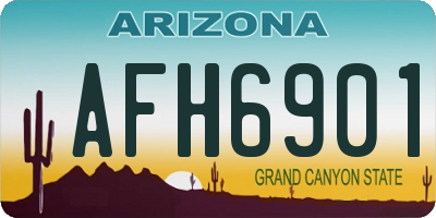 AZ license plate AFH6901