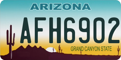 AZ license plate AFH6902