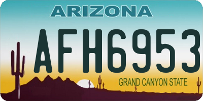 AZ license plate AFH6953