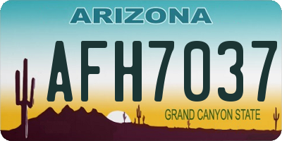 AZ license plate AFH7037