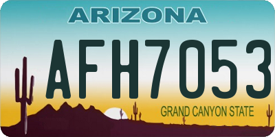 AZ license plate AFH7053