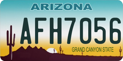 AZ license plate AFH7056
