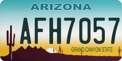 AZ license plate AFH7057