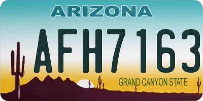 AZ license plate AFH7163