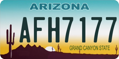 AZ license plate AFH7177
