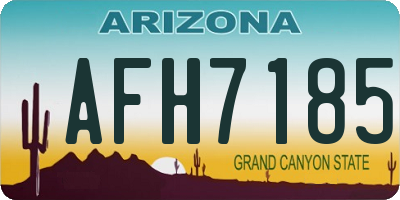 AZ license plate AFH7185