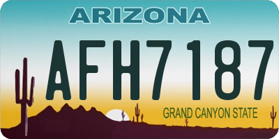 AZ license plate AFH7187