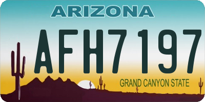 AZ license plate AFH7197