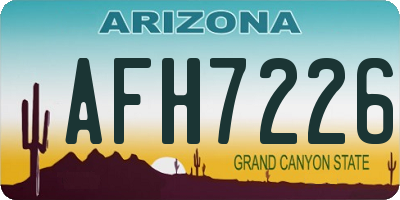 AZ license plate AFH7226