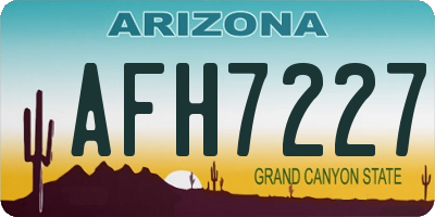 AZ license plate AFH7227
