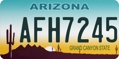 AZ license plate AFH7245