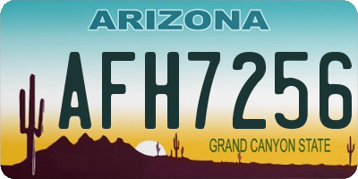 AZ license plate AFH7256