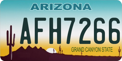 AZ license plate AFH7266