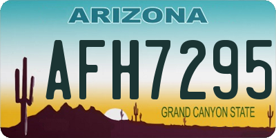 AZ license plate AFH7295