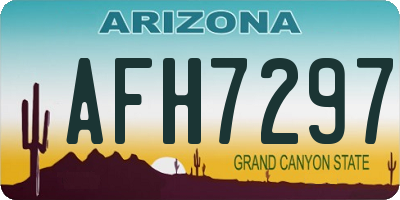 AZ license plate AFH7297