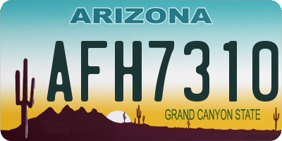 AZ license plate AFH7310