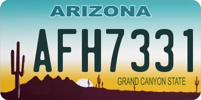 AZ license plate AFH7331