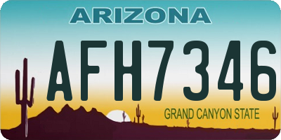 AZ license plate AFH7346