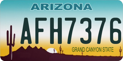 AZ license plate AFH7376
