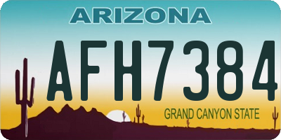 AZ license plate AFH7384