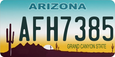 AZ license plate AFH7385