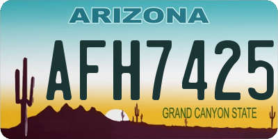 AZ license plate AFH7425