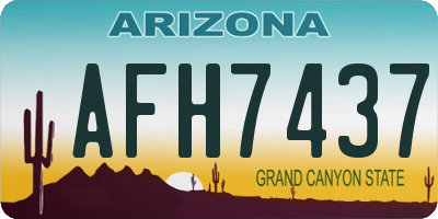 AZ license plate AFH7437