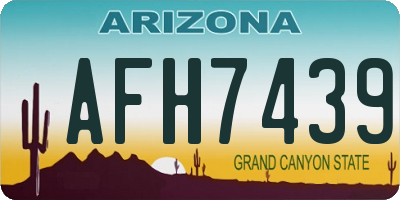 AZ license plate AFH7439