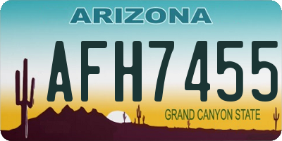 AZ license plate AFH7455