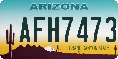AZ license plate AFH7473