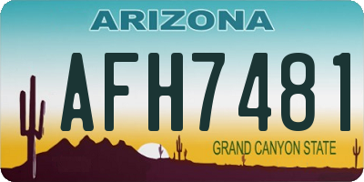 AZ license plate AFH7481