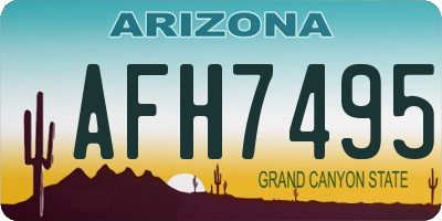 AZ license plate AFH7495