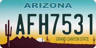 AZ license plate AFH7531