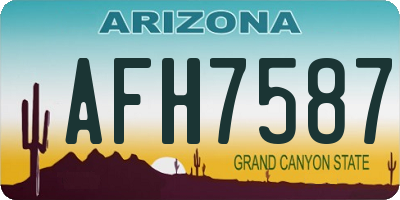 AZ license plate AFH7587