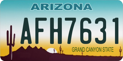 AZ license plate AFH7631