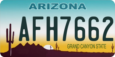 AZ license plate AFH7662