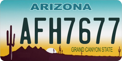 AZ license plate AFH7677