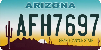 AZ license plate AFH7697