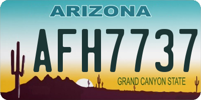 AZ license plate AFH7737