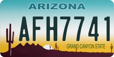 AZ license plate AFH7741