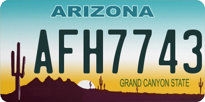 AZ license plate AFH7743